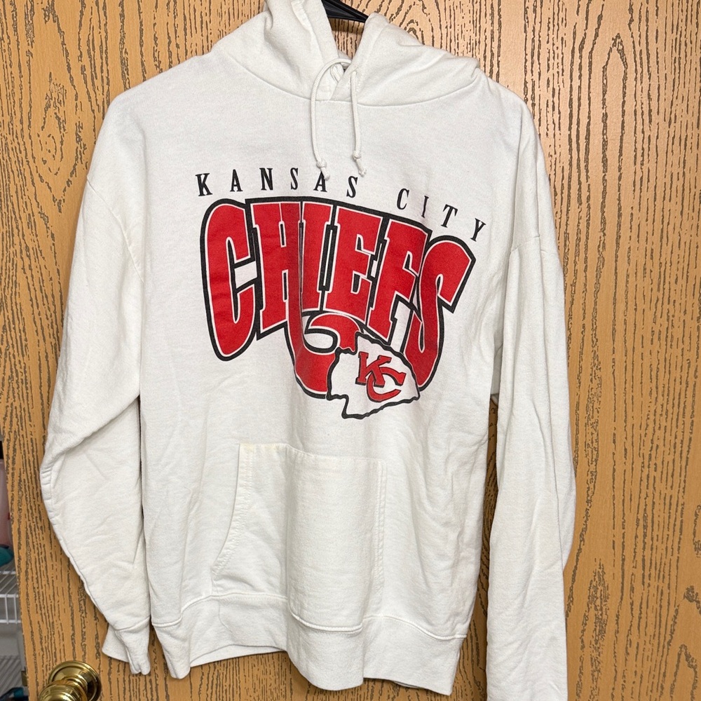 Vintage Kansas City Chiefs White Hoodie